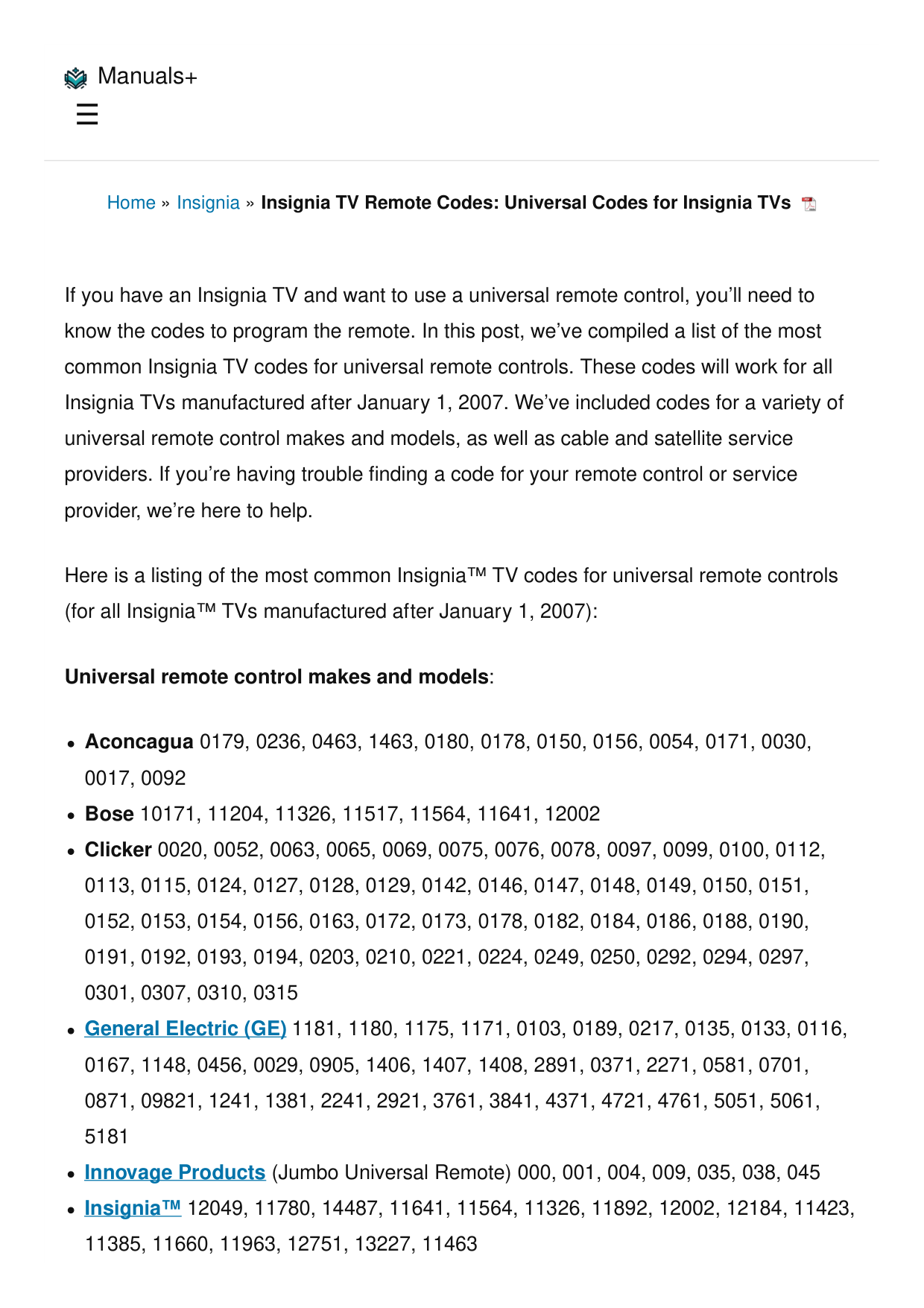 Roku Standard IR Remote for Roku TV manual