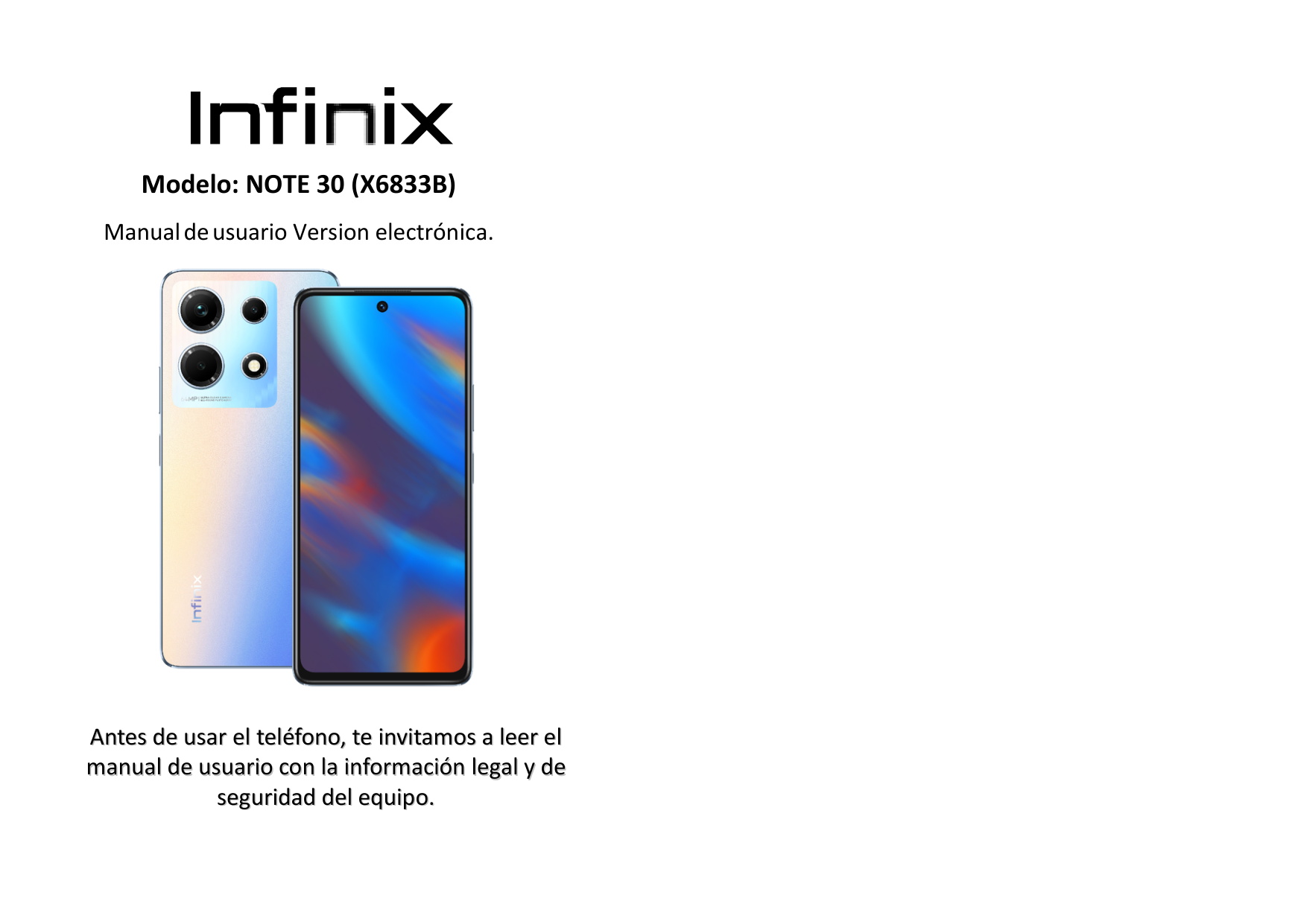 Infinix X6833b Note 30 Smartphone
