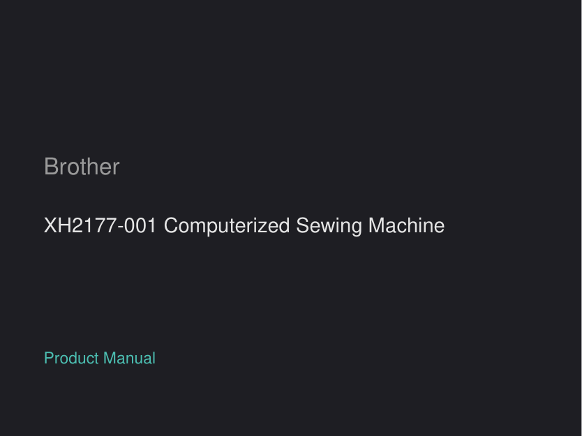 Brother XH2177-001 Computerized Sewing Machine