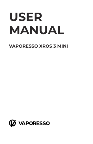 Vaporesso Xros 3 Mini Pod System manual